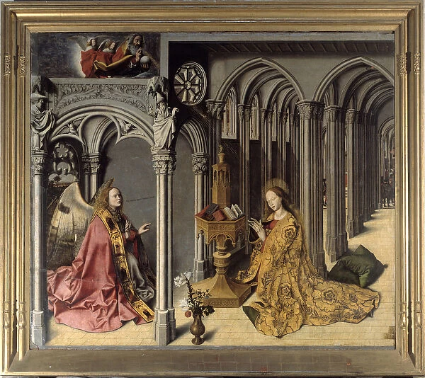 Annunciation - attributed to Barthelemy d Eyck, Church of the Madeleine