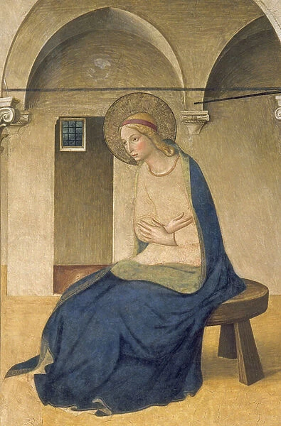 The Annunciation, c. 1438-45 (fresco) (detail of 29030)