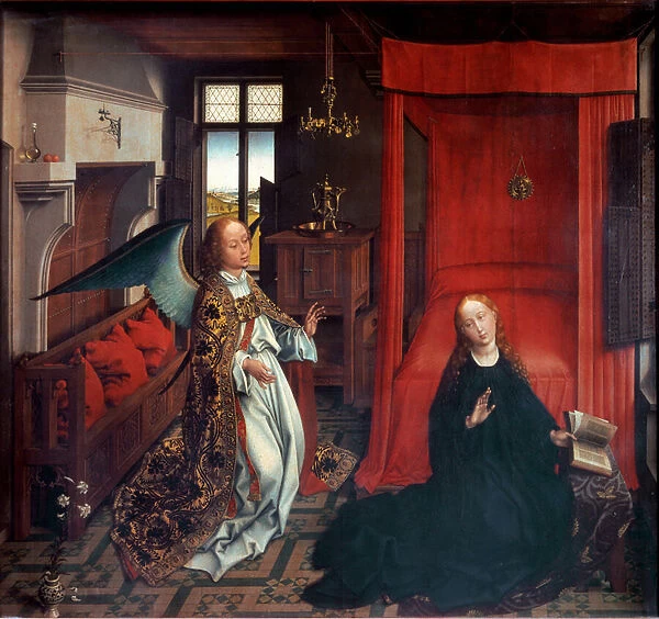Annunciation, (ca 1435, Oil on wood)