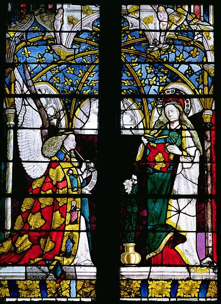 The Annunciation, from the Chapel of Jacques Coeur (stained glass)