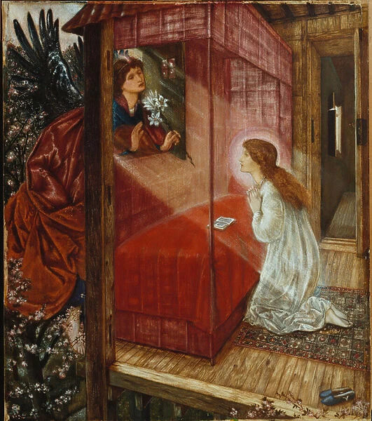 The Annunciation ( The Flower of God ), 1863 (w  /  c & bodycolour on paper)