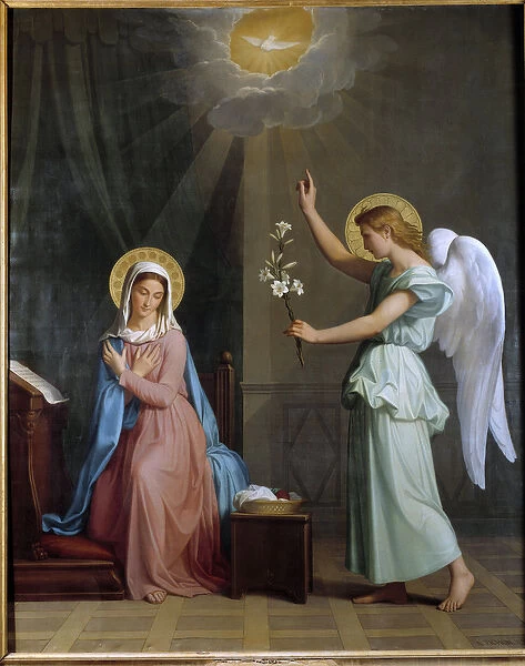 The Annunciation Painting by Augustus Pichon (1805-1900), 1859 Clery Saint Andre