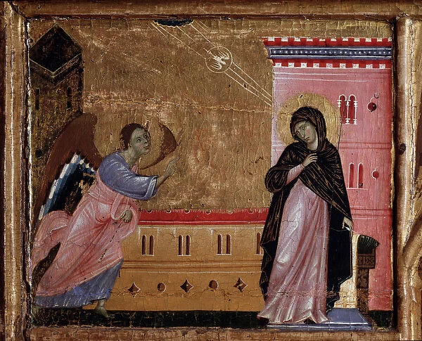 The annunciation. Detail of the predelle, c. 1260-1280