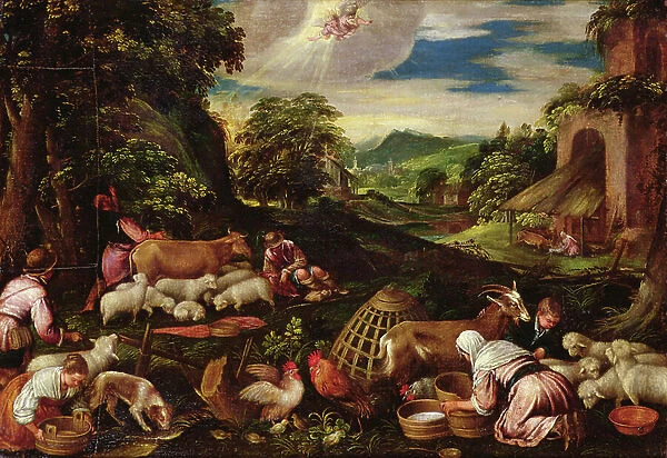The Annunciation to the Shepherds (oil on canvas)