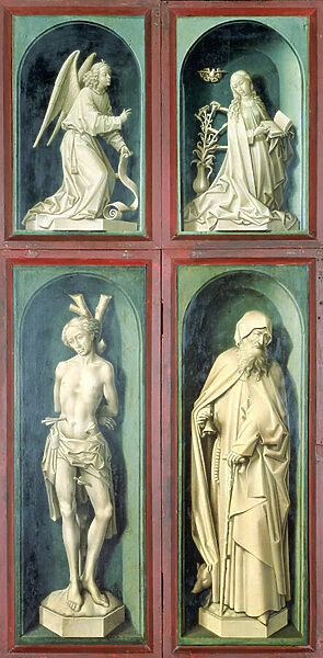 The Annunciation, St. Sebastian, St. Anthony the Great and the two Donors