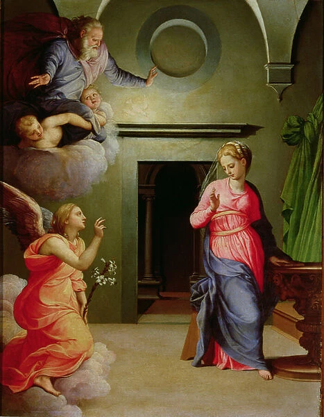 The Annunciation (tempera on panel)