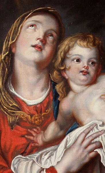 Anonymous. Virgin with the Child. 18th century (?). Detail