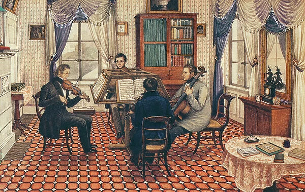 Anthony and Three Friends Playing a String Quartet