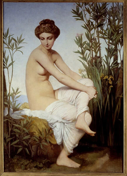 Antique Bather Painting by Eugene Amaury Duval (1808-1885