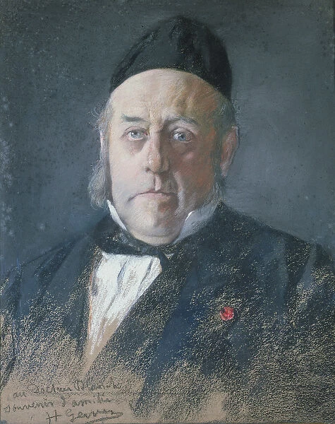 Antoine-Emile Blanche (1820-93) (pastel on paper)