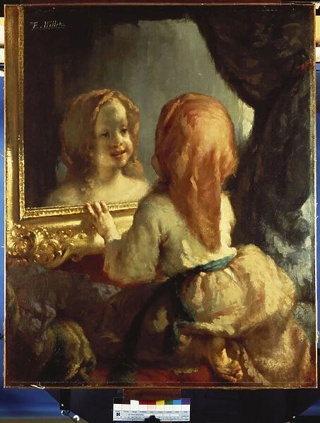 Antoinette Herbert looking in the Mirror, c. 1844 (oil on canvas)
