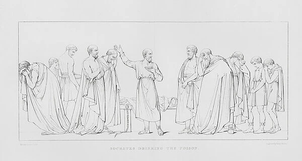 Antonio Canova: Socrates drinking the Poison (engraving)