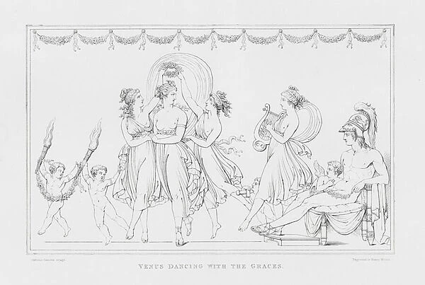 Antonio Canova: Venus dancing with the Graces (engraving)