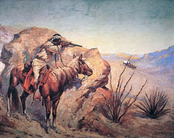 Apache Ambush (oil on canvas)