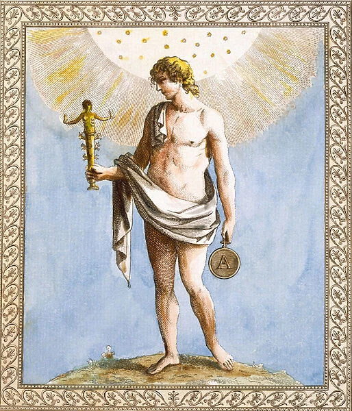 Apollo, engraved by Francesco Bartolozzi, 1799 (coloured engraving)