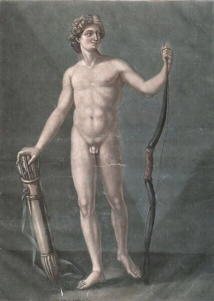Apollo, the ideal anatomy (mezzotint)