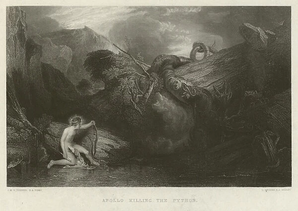 Apollo Killing the Python (engraving)
