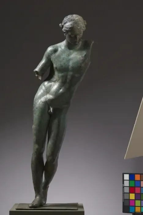 Framed Print : Apollo the Python-Slayer, c. 350 BC (bronze, copper & stone inlay) Framed Print : Apollo the Python-Slayer, c. 350 BC (bronze, copper & stone inlay)