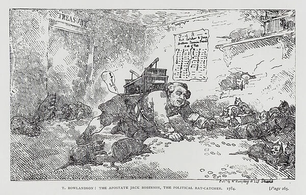 The Apostate Jack Robinson, the Political Rat-Catcher, satire on corruption in the British general election campaign of 1784 (engraving)
