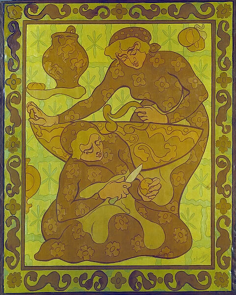 Apple Peelers Tapestry by Paul Ranson (1864-1909) 20th century Private Collection
