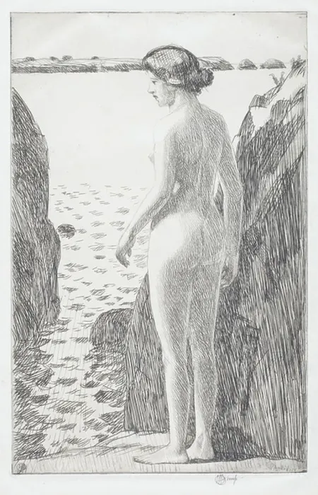 Framed Print : Appledore, 1922 (etching)