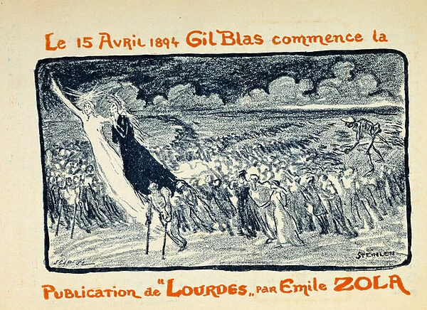 On April 15, 1894 Gil Blas began the publication of 'Lourdes'by Emile Zola