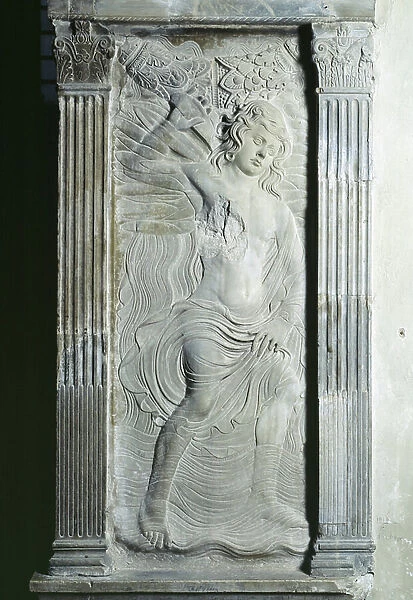 Aquarius, relief from the Chapel of the Planets by Agostino di Duccio (1418-81), c.1450 (marble)