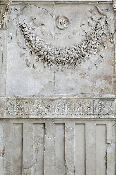 Ara Pacis, detail Section of the interior frieze, vegetal detail. 1st century BC (low relief)