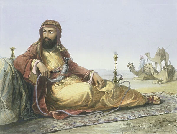 An Arab Resting in the Desert, title page from The Valley of the Nile