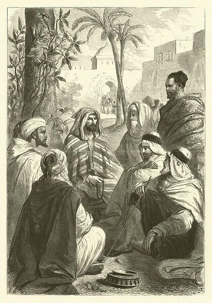 The Arab storyteller (engraving)
