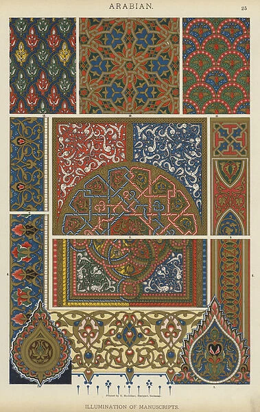 Arabian, Illumination of Manuscripts (colour litho)
