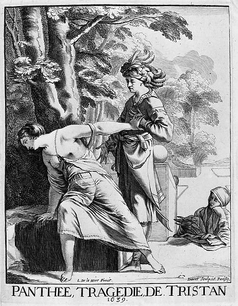 Araspe declaring his passion to Panthee - Panthee, tragedie by Francois l Hermite