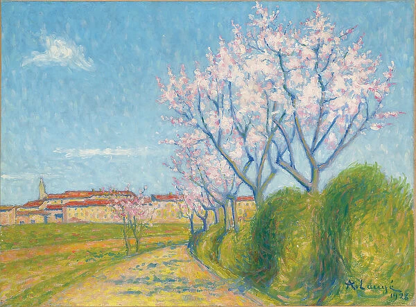Arbes en Fleurs a l Entree de Cailhavel, 1928 (oil on canvas)