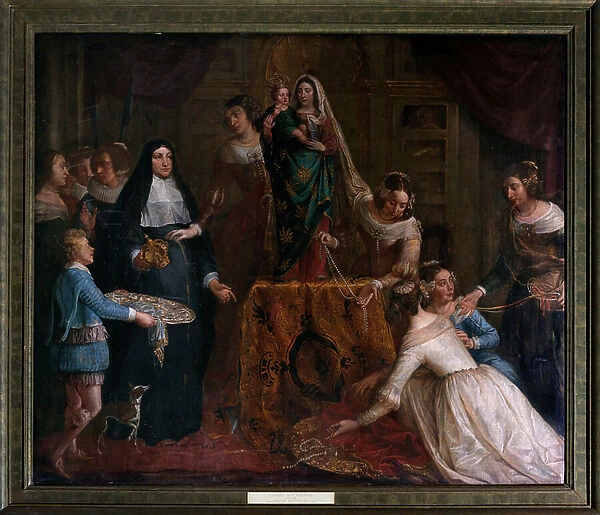 Archduchess Isabella of Spain, who gives her jewels to the Basilica of St. Martin in Halle, 17th century (painting)