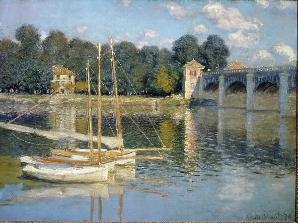 The Argenteuil Bridge (Oil on canvas, 1874)