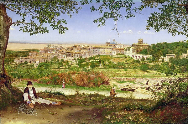 Ariccia, Italy, 1860 (oil on panel)