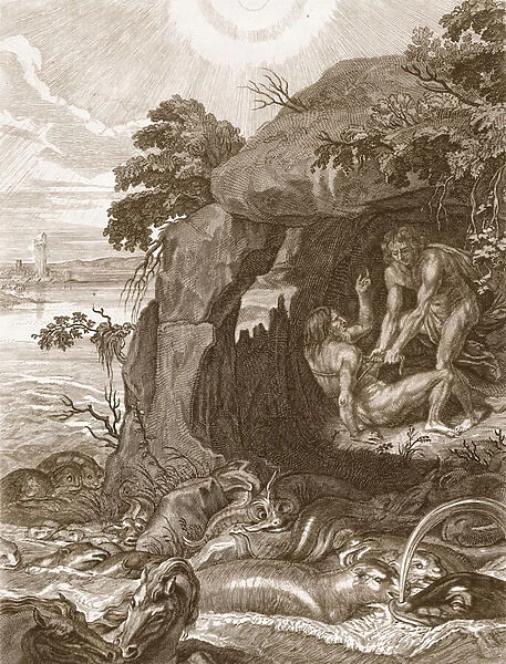 Aristeus Compels Proteus to Reveal his Oracles, 1731 (engraving)