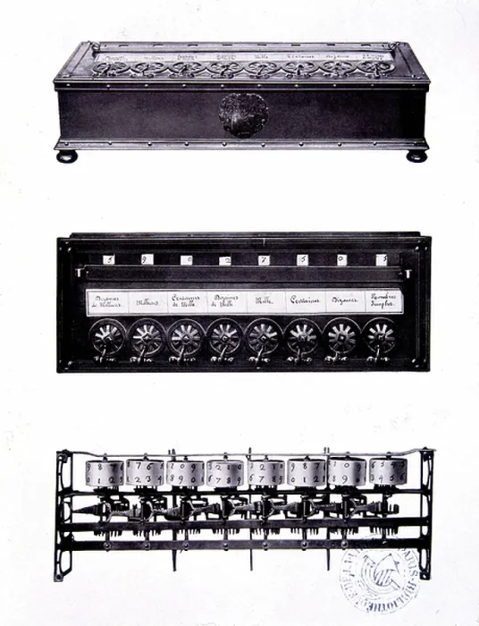 Framed Print : Arithmetic machine (calculator) of Blaise Pascal, the 'Pascaline'