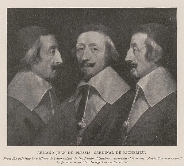 Armand Jean du Plessis, Cardinal de Richelieu (litho)