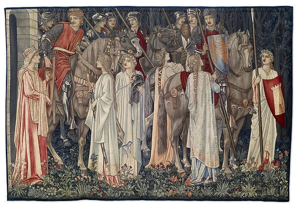 The Arming and Departure of the Knights, tapestry designed by the artist