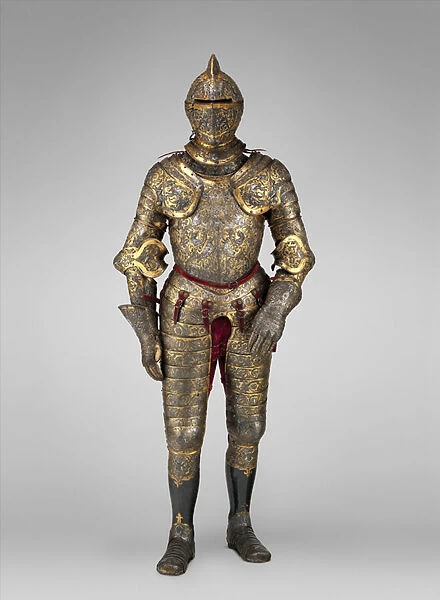 Armor of Henry II, King of France (reigned 1547-59), c. 1555 (steel, gold, silver