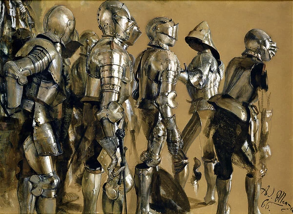 Armour, 1866 (gouache on paper mounted on card)