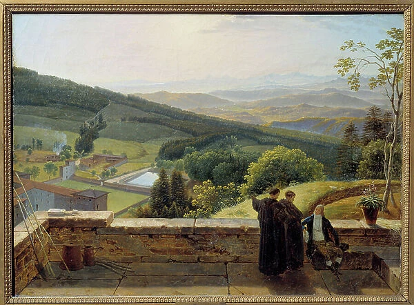 The Arno Valley, view from Vallombrosa, 1797 (oil on canvas)