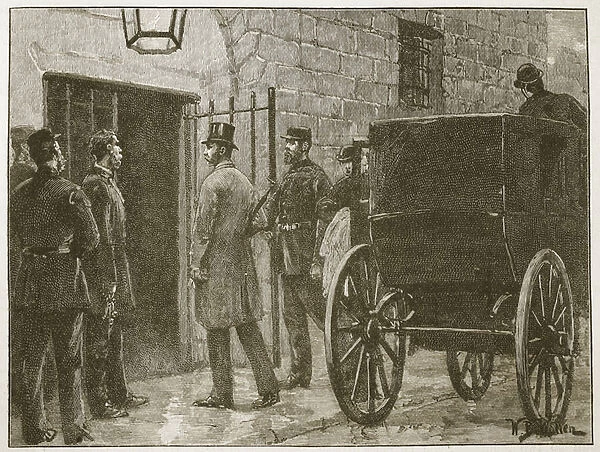 Arrival of Mr Parnell at Kilmainham Gaol, illustration from Cassell