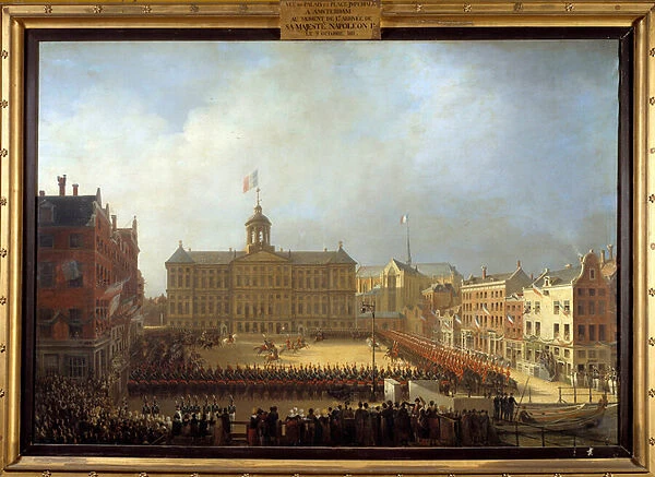 Arrival of Napoleon I (1769-1821) at the Place Royale in Amsterdam 15  /  10  /  1811 Painting by