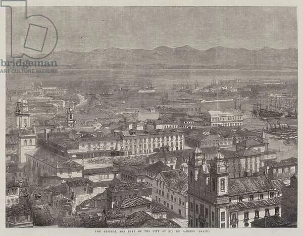 The Arsenal and Part of the City of Rio de Janeiro, Brazil (engraving)