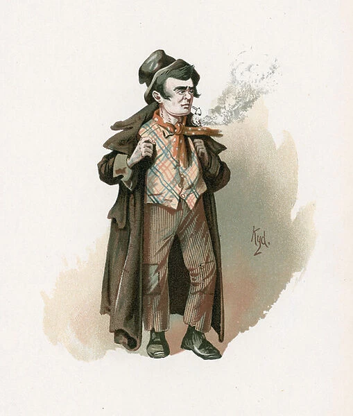The Artful Dodger, illustration from Character Sketches from Charles Dickens, c. 1890 (colour litho)
