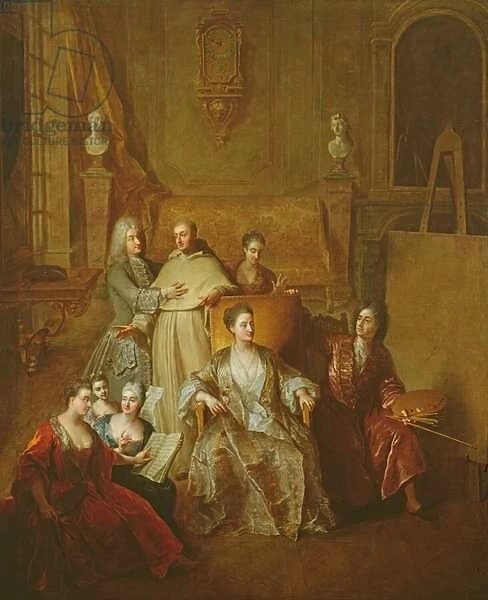 The Artist and his Family, c. 1708 (oil on canvas)