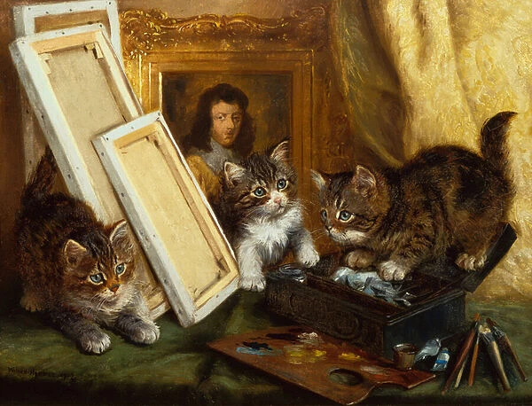 The Artists Kittens (oil on canvas)