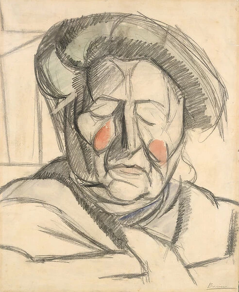 The Artists Mother, 1915 (graphite and watercolor washes on paper)
